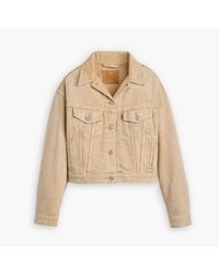 Levi's - Levi's Shrunken 90S Stone Wash Denim Jacket With Metal Badge - Lyst