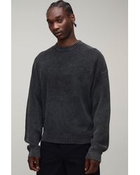 BoohooMAN - Tall Relaxed Boxy Acid Washed Rib Knitted Jumper - Lyst