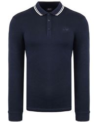 Armani Jeans - Navy Polo Shirt Cotton - Lyst