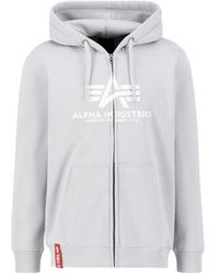 Alpha Industries - Basic Big Logo Pp Zip Hoodie - Lyst