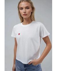 Hiccup - Embroidered Crew Neck Short Sleeve 100% Cotton T-Shirt - Lyst