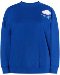 myMo - Sweatshirt Met Applicatie Koningsblauw - Lyst