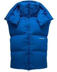 Off-White c/o Virgil Abloh - Bounce Hooded Down Vest Blue - Lyst