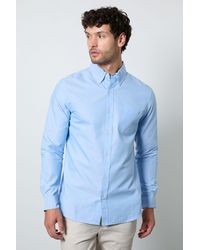 MAINE - Oxford Long Sleeve Shirt Cotton - Lyst