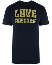 Moschino - Love T-Shirt Groovy Logo Cotton - Lyst