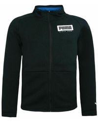 PUMA - Graphic Logo Long Sleeve Zip Up Track Jacket 853567 01 - Lyst