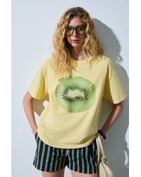 Grimelange - Oversized Printed Crew Neck T-Shirt - Lyst