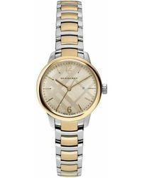 Burberry - Bu10118 Classic Swiss Made Two Tone Watch - Lyst