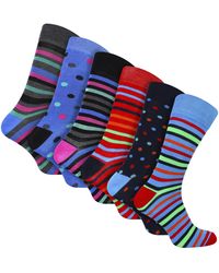 Sock Snob - 6 Pack Bamboo Design Socks - Lyst
