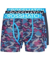 Crosshatch - Linamo Mve Open Fly Boxer Shorts (Pack Of 3) - Lyst