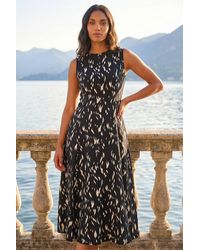 Roman - Brush Stroke Panel Midi Dress - Lyst