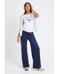 Boohoo - Maternity Contrast Side Stripe Wide Leg Trousers - Lyst
