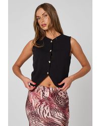 Urban Bliss - Button Front Vest - Lyst