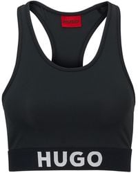 HUGO - Dames Darinella Top In Zwart - Lyst