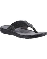 Hush Puppies - Alan Toepost Leather Flip Flops - Lyst