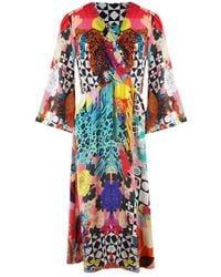 Inoa - Monrovian 12001 Multicoloured Bell Sleeve Dress - Lyst