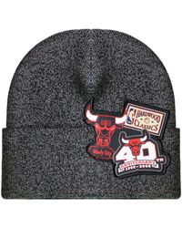 Mitchell & Ness - Nba Chicago Bulls Logo Patch Knit Beanie - Lyst