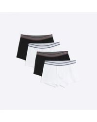 River Island - Trunks Regular Fit Multipack Of 4 Cotton - Lyst