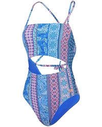 Speedo - Paisley Patterned Tie Back Swimsuit - Lyst