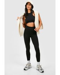 Boohoo - Petite Super Soft Peached Legging - Lyst