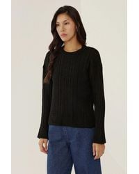 Hiccup - Textured Crew Neck Sweater - Lyst