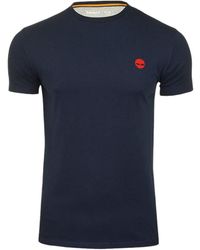 Timberland - T Shirt Crew Neck Short Sleeve Summer Cotton Tee Casual Top - Lyst
