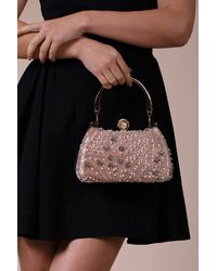 SVNX - Floral Beaded Clutch Bag - Lyst