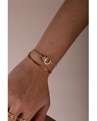 SVNX - Double Ring Diamante Bracelet - Lyst