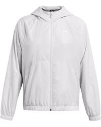 Under Armour - Rival Sport Water Resistant Wind Long Sleeve Hooded Oversized Fit Windbreaker - Lyst