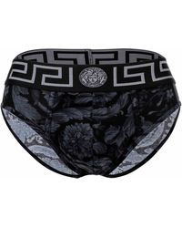 Versace - Jersey Topeka Stretch Organico Barocco All Over Brief - Lyst