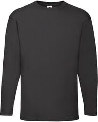 Fruit Of The Loom - Valueweight Long-Sleeved T-Shirt Cotton - Lyst