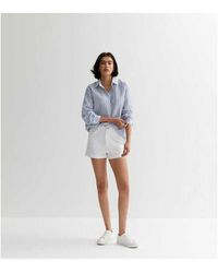 Gini London - Linen Oversized Stripe Shirt Cotton - Lyst