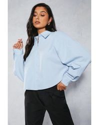 MissPap - Oversized Cropped Pocket Shirt - Lyst