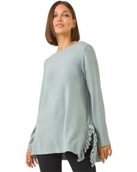 Roman - Soft Touch Side Ruffle Top - Lyst