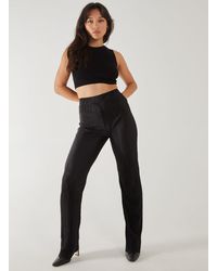 Pink Vanilla - Plisse Flared Trousers - Lyst