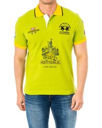 La Martina - Short Sleeve Polo With Lapel Collar 2Mps55 - Lyst