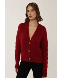 Hiccup - V-Neck Relaxed Fit Knit Cardigan - Lyst