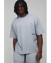 BoohooMAN - Tall Oversized Boxy Heavyweight Printed T-Shirt - Lyst