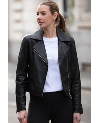 Ashwood Leather - Real Veg Tanned Plain Biker Jacket - Lyst