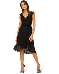 Adrianna Papell - Ruffle Midi Dress - Lyst