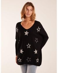 Blue Vanilla - Diamante Pearl Star Jumper - Lyst