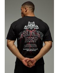 BoohooMAN - One More Rep Lightning Oversized T-Shirt - Lyst