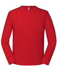 Fruit Of The Loom - Iconic 195 Premium Ringspun Cotton Long-Sleeved T-Shirt - Lyst