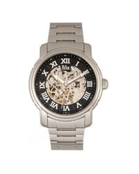 Reign - Kahn Automatic Skeleton Bracelet Watch - Lyst