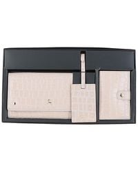 Ashwood Leather - 'Wise Tour' Croc Print Real Gift Travel Set - Lyst