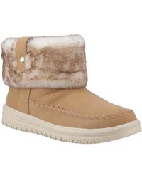 HEYDUDE - Camden Cuff Classic Cozy Cognac Winter Ankle Boots - Lyst