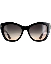 Tom Ford - Cat Eye Shiny Smoke Gradient Ft0940 Cara Sunglasses - Lyst