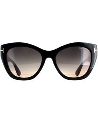 Tom Ford - Cat Eye Shiny Smoke Gradient Ft0940 Cara Sunglasses - Lyst