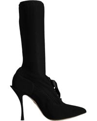 Dolce & Gabbana - Stiletto Heels Mid Calf Boots Shoes - Lyst