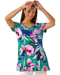 Roman - Textured Floral Tunic Top - Lyst
